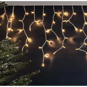 Завеса с 400 LED топло бели лампички