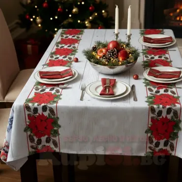 Покривка за маса коледна - 140x180 см. | jumbo-catalog.bg