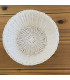 Кръгъл плетен панер - Бял