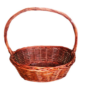 Кафява плетена кошница за подарък - jumbo-catalog.bg
