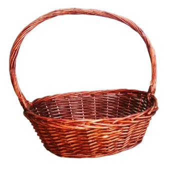 Кафява плетена кошница за подарък - jumbo-catalog.bg
