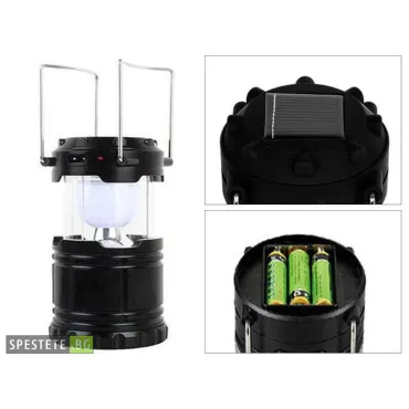 Компактна къмпинг LED лампа със солар
