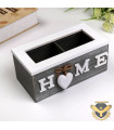 Дървена кутия за чай Home