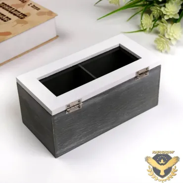 Дървена кутия за чай Home