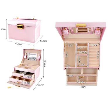 Сатенена кутия за бижута BEAUTYLUSHH Розова | jumbo-catalog.bg