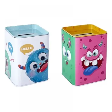 Детска метална касичка с чудовища | Различни цветове | jumbo-catalog.bg