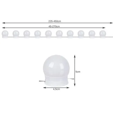 LED Лампи за огледало за грим - USB | jumbo-catalog.bg