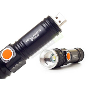 Мощен акумулаторен USB фенер