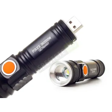Мощен акумулаторен USB фенер