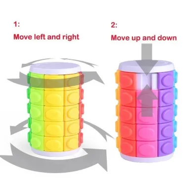 Пъзел - цилиндър ,тип Rubik ,TOI TOYS, 6 cm