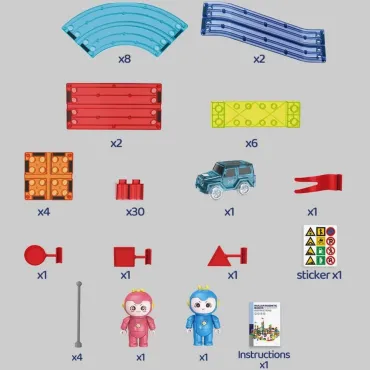 Детски магнитен конструктор - Писта | jumbo-catalog.bg
