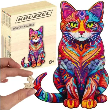 Пъзел от дърво – котка 130 части | jumbo-catalog.bg