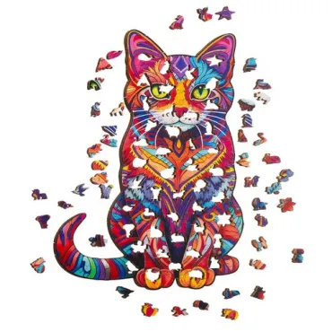 Пъзел от дърво – котка 130 части | jumbo-catalog.bg