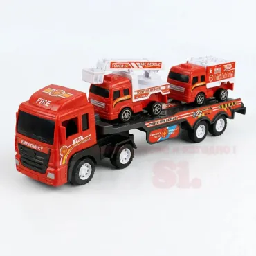 Детски автовоз с 2 пожарни коли 43х11х16 см | jumbo-catalog.bg