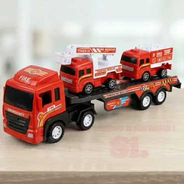 Детски автовоз с 2 пожарни коли 43х11х16 см | jumbo-catalog.bg