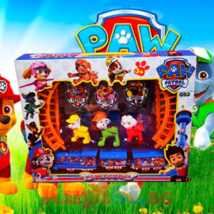 Влакче играчка с кученцата от paw patrol