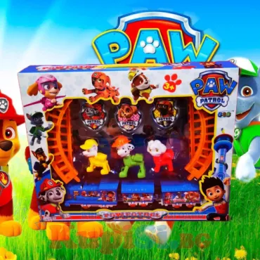 Влакче играчка с кученцата от paw patrol