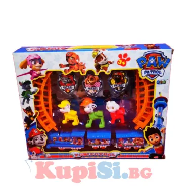 Влакче играчка с кученцата от paw patrol