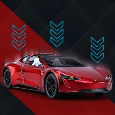 Метален модел Tesla Roadster - Мащаб 1:24