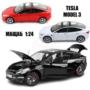 Метална количка - Tesla Model 3 – Мащаб 1:24