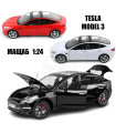 Метална кола Tesla Model 3