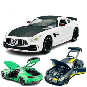 "Елегантна метална количка Mercedes GTR - Реализъм и стил в прекрасен мащаб 1:24