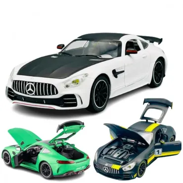 "Елегантна метална количка Mercedes GTR - Реализъм и стил в прекрасен мащаб 1:24