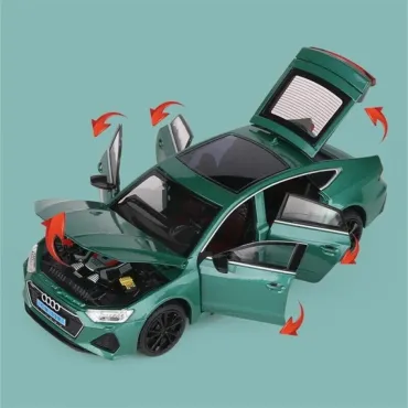Метална , светеща кола AUDI RS7 , Отварящи врати и капаци