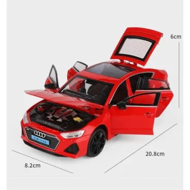 Метална , светеща кола AUDI RS7 , Отварящи врати и капаци