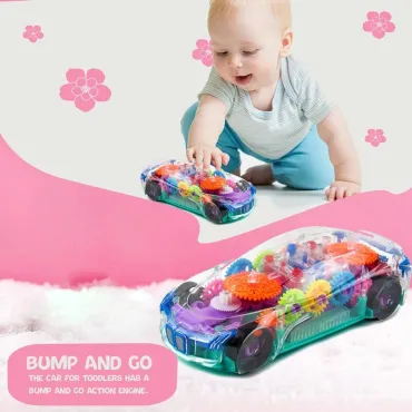 Прозрачна кола със звуци и светлини Gear car