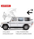 Метална кола Мерцедес,G-CLASS, Отварящи се врати,1:24, Бяла