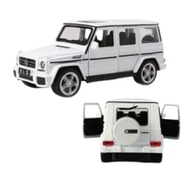 Метална кола Мерцедес,G-CLASS, Отварящи се врати,1:24, Бяла
