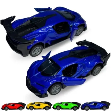 Метална кола Bugatti - Светеща, Музикална, 1:32