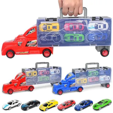Метална играчка, Автовоз със 6 броя колички