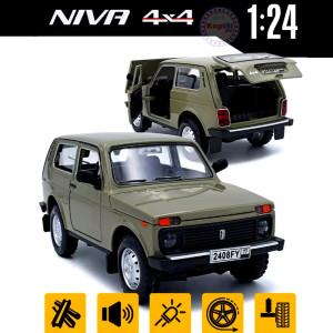 Метална кола Lada Niva 4x4 – мащаб 1:24, със звук, светлини