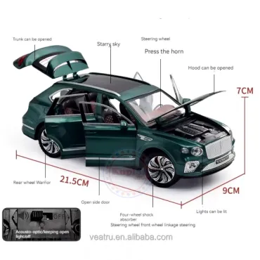 Метална количка Bentley Bentayga 1:24 – Лукс и детайлност в три цвята