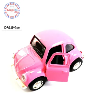 Метална играчка кола Beetle със светещи фарове