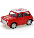 Метална играчка кола Mini Cooper с британски флаг
