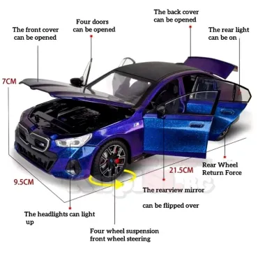 Метална кола 1/24 BMW i5 M60 с отварящи се врати | jumbo-catalog.bg