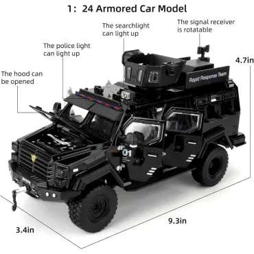 Военен джип 1:24 – метална бронирана кола | jumbo-catalog.bg