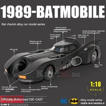 Батмобил 1:18 – метална кола на Батман | jumbo-catalog.bg