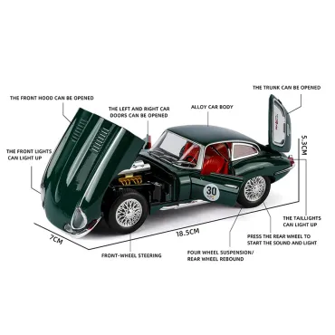 Метален модел Jaguar E-Type Reborn 1961 1:24 | jumbo-catalog.bg