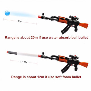 Детски автомат AK-47 с водни топчета и меки куршуми