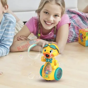Играчка пате с мехурени балони