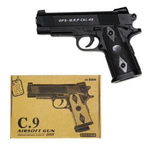 Еърсофт пистолет C9 - 200 м/с мощност + 300 сачми | jumbo-catalog.bg
