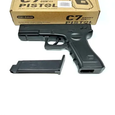 Метален еърсофт пистолет C7 - макет на Glock | jumbo-catalog.bg