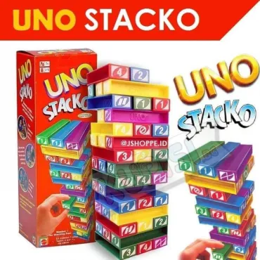 Семейна игра УНО КУЛА ОТ ПЛОЧКИ ''Uno Stacko'