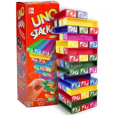 Семейна игра УНО КУЛА ОТ ПЛОЧКИ ''Uno Stacko'