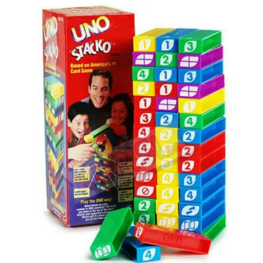 Семейна игра УНО КУЛА ОТ ПЛОЧКИ ''Uno Stacko'