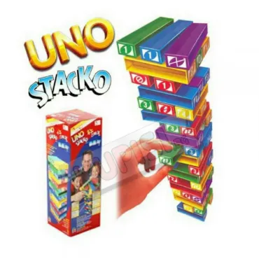 Семейна игра УНО КУЛА ОТ ПЛОЧКИ ''Uno Stacko'